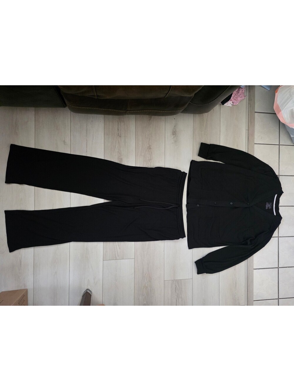 Womens Live 2 Lounge 2 piece set black size large